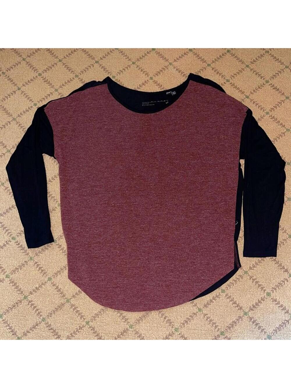 William Rast maroon black shirt NWOT XS